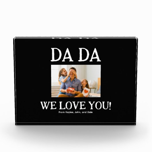 Dada Fathers Day gepersonaliseerd op maat Fotoblokken (Voorkant)
