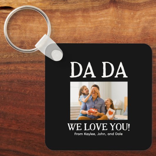 Dada Fathers Day gepersonaliseerd op maat Sleutelhanger (Voorkant)