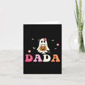Dada Ghost Boo One Soky Dad First Halloween Birthd Kaart (Voorkant)