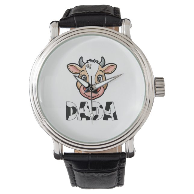 Dada Koe Print Koe Pattern Vaderdag Horloge (Voorkant)