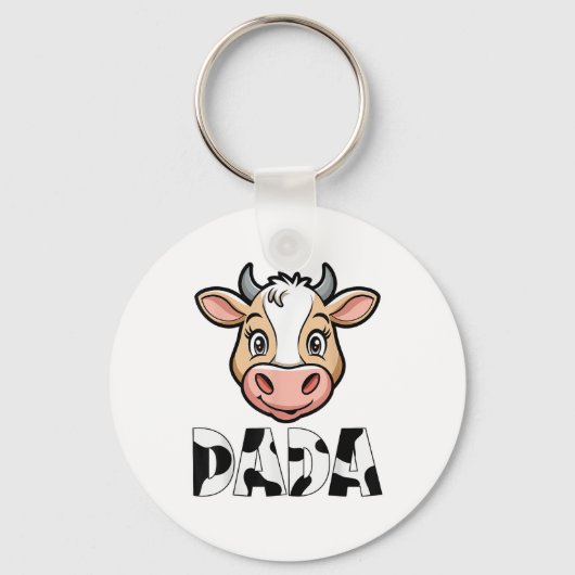 Dada Koe Print Koe Pattern Vaderdag Sleutelhanger (Voorkant)