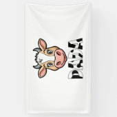 Dada Koe Print Koe Pattern Vaderdag Spandoek (Verticaal)