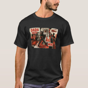 Dada-kunst geïnspireerde kat illustratie - Leuk Sc T-shirt