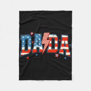 Dada Mini 4 van juli Amerikaanse familie bijpassen Fleece Deken