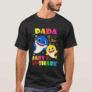Dada of the Birthday Shark Dad, mam Matching Famil T-shirt