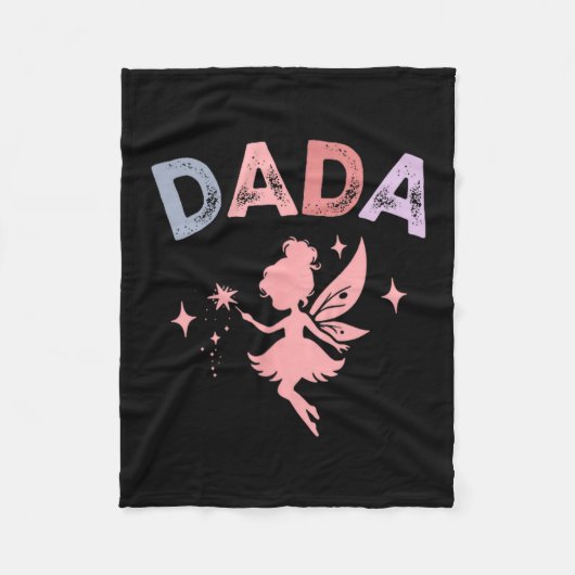 Dada Of The Little Fairy Birthday Girl Family Matc Fleece Deken (Voorkant)