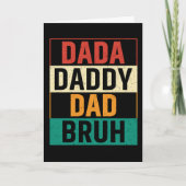 Dada papa Bruh Funny retro Vaderdag Kaart (Voorkant)