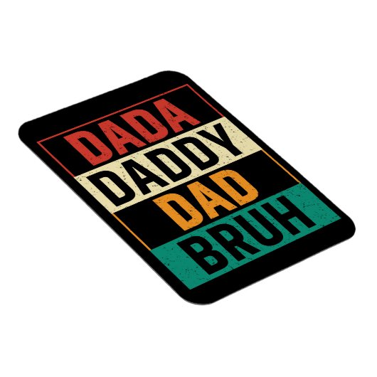 Dada papa Bruh Funny retro Vaderdag Magneet (Rechterzijde)