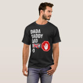 Dada papa NO Bruh T-shirt (Voorkant volledig)