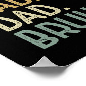 Dada Papa papa Bruh Birthday voor vaders Mannen Poster (Hoek)