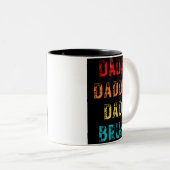 Dada Papa Papa Bruh Mug à café à deux tons (Devant droit)