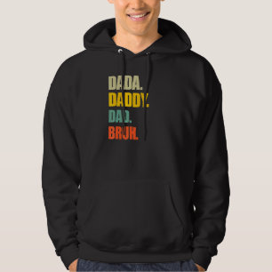 Dada Papa Papa Bruh Papa en ik Retro Vat Hoodie