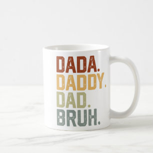 Dada Papa papa Bruh Retro Funny Fathers Da Koffiemok