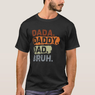 Dada Papa Vader Bruh Retro Vintage Grappige Vaderd T-shirt