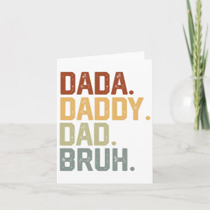 Dada Papa Vader Bruh Retro Vintage Grappige Vaders Kaart