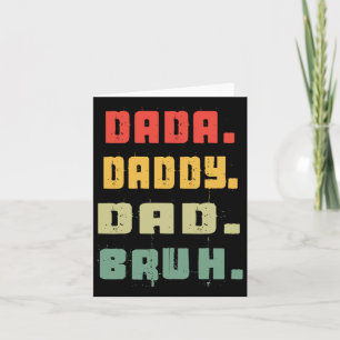 Dada Papa Vader Bruh Vaderdag Vintage Grappige Vad Kaart
