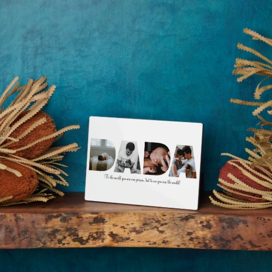 Dada Photo Collage Plaque voor Vaderdag Fotoplaat (Zijkant)