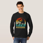 Dada Saurus Rex Dada Dinosaur 3 Drie Kinder vaders T-shirt (Voorkant volledig)