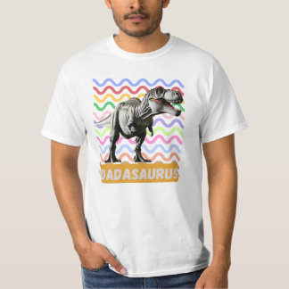 Dada Saurus T-Rex Dad Dinosaurus Funny Fathers Gif T-shirt