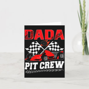 Dada T Crew Racing Familie Race Auto Verjaardag Jo Kaart