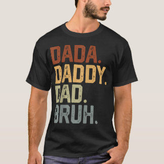 Dada Vader Papa Broer Retro Vintage Grappige Vader T-shirt