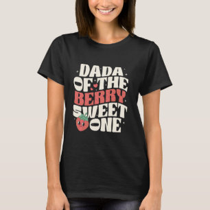 Dada van de bes zoete één aardbei papa 1e geboorte t-shirt