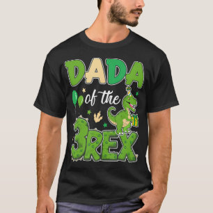 Dada van de Drie Rex Verjaardag Dinosaurus familie T-shirt