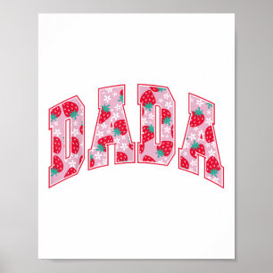 Dada van de eerste aardbeienfamilie poster