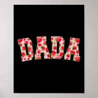 Dada van de eerste aardbeienfamilie poster