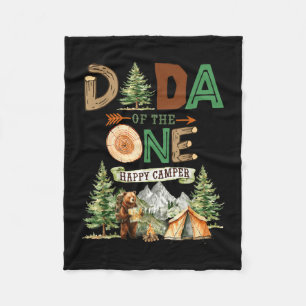 Dada van de ene gelukkige kampeerder 1e verjaardag fleece deken