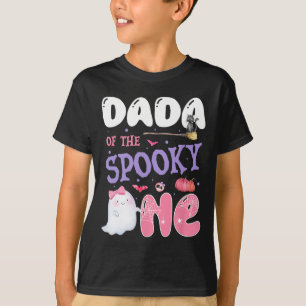 Dada van de Spooky One 1st Birthday Halloween Pink T-shirt