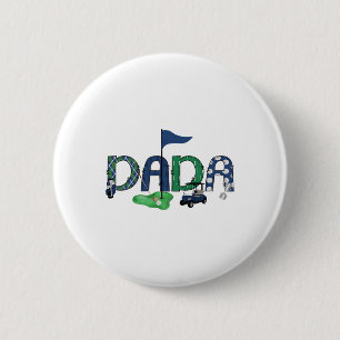 Dada van de verjaardag jongen gat in een golf spor ronde button 5,7 cm