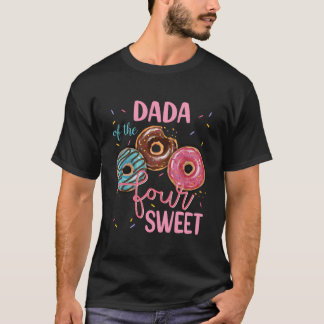 Dada van de zoete vier 4e Donut verjaardagsfeestje T-shirt