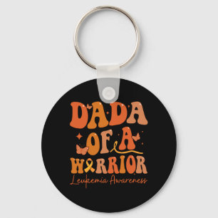 Dada van een Warrior Leukemiebewustzijn Familie Sleutelhanger