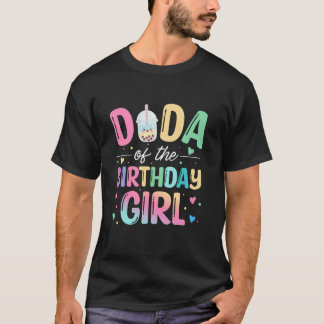 Dada van het verjaardagsmeisje Bubble Boba Tea Par T-shirt