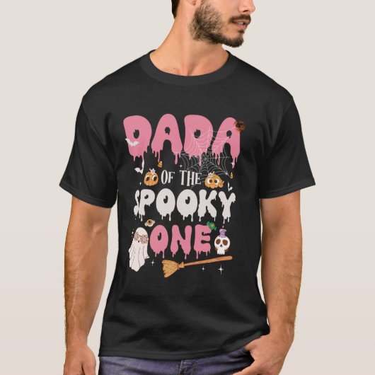 Dada van The Spooky One Girl 1st Birthday Hallowee T-shirt (Voorkant)