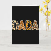 Dada wild dierprint zebra giraffe tijger luipaard kaart (Gele Bloem)