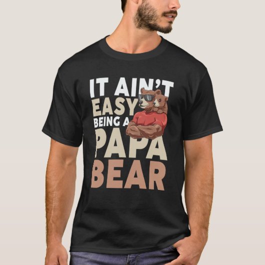 Dadabear Daddy Bear Idea Sunglasses Dad T-shirt (Voorkant)