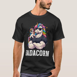Dadacorn Eenhoorn Pap Papa Vaderdag Dochter T-shirt