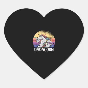 Dadacorn eenhoorn Vader en dochter papa vaderdag v Hart Sticker