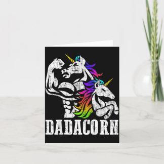 Dadacorn Fathers Day Gift for Dad of Unicorn Kaart