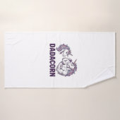Dadacorn Funny Unicorn Dad Vector Shirt Design_1 Badhanddoek (Badhanddoek)