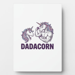Dadacorn Grappige Eenhoorn Vader Vector T-shirt On Fotoplaat