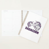 Dadacorn Grappige Eenhoorn Vader Vector T-shirt On Planner (Display)