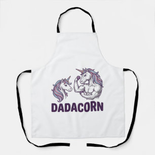 Dadacorn Grappige Eenhoorn Vader Vector T-shirt On Schort