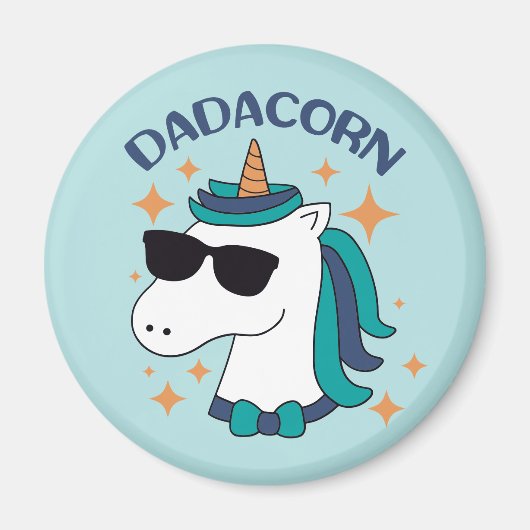 Dadacorn met zonnebril magneet (Voorkant)