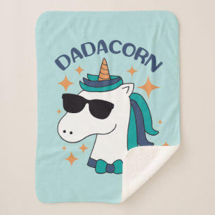 Dadacorn met zonnebril sherpa deken