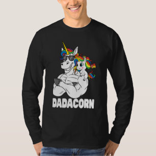 Dadacorn Musea Unicorn Pap met Baby Daughter Sun T-shirt