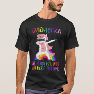 Dadacorn Unicorn Papa en Baby vaders dag Gift T-shirt
