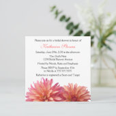 Dadahlia in roze en koraal Vrijgezellenfeest Kaart (Staand voorkant)